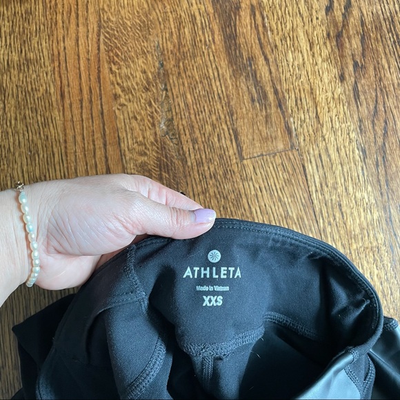 Athleta Gleam Faux Leather Front Leggings - Picture 8 of 8